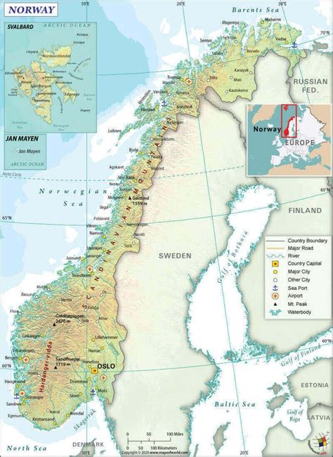 What Are The Key Facts Of Norway World Map Europe World Geography