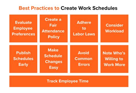 9 Best Practices For Creating Work Schedules Work Schedule Templates