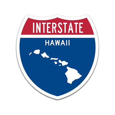 Hawaii Interstate Highway Sign Sticker Decal Hi Usa Freeway Traffic