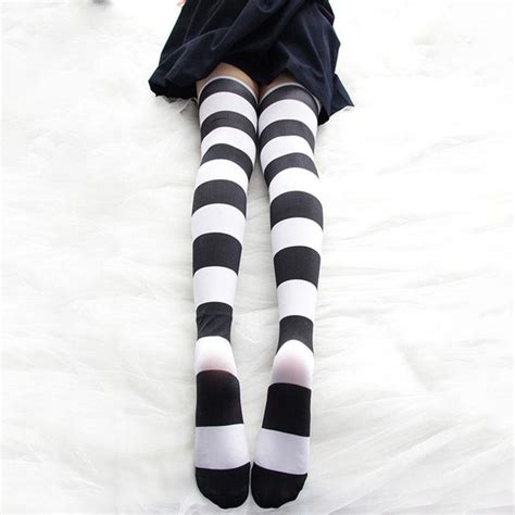 Japanese Harajuku Emoticons Thigh High Tights Stockings Sd01136