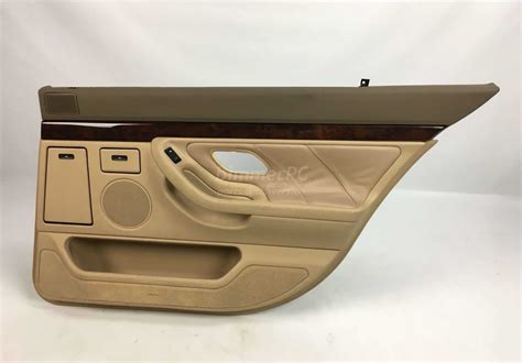 BMW E38 740iL Sand Tan Passengers Right Rear Door Panel Trim Sun Shade