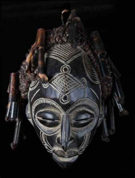 Africa Art One Of A Kind Chokwe Black Mask African Art For Sale