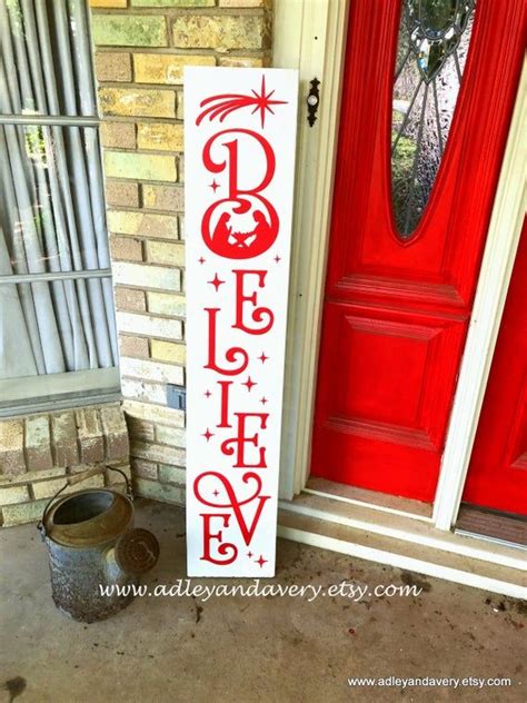 C Believe Porch Sign Nativity Believe Jesus Christian Etsy Porch