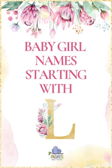 Baby Girl Names That Start With L