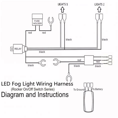 12v 40a Led Fog Light Wiring Harness Laser Rocker Switch Relay Fuse