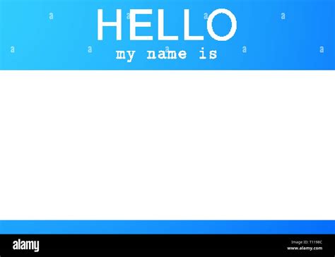 Hi My Name Is Stock Vector Images Alamy