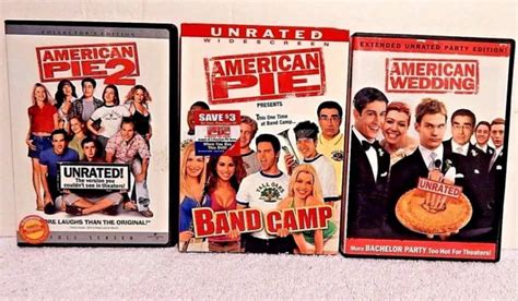 LOT 3 DVDS American Pie 2 Collectors Edition American Wedding Unrated