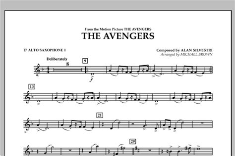 The Avengers Eb Alto Saxophone 1 Sheet Music Michael Brown Concert Band