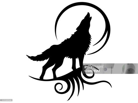 Tribal Tattoo Howling Wolf Design High Res Vector Graphic Getty Images