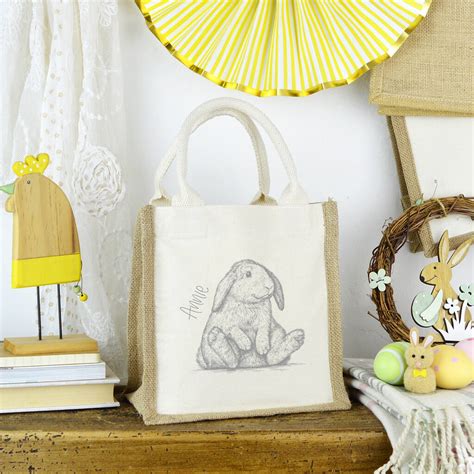 Personalised Rabbit Tote Bag By Andrea Fays