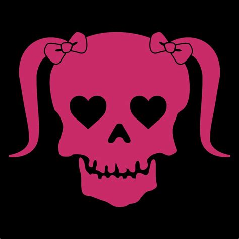 Girly Skull Decal Sticker By Vaultvinylgraphics On Etsy
