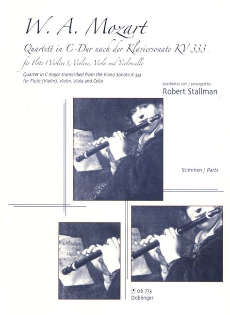 Quartett In C Dur Von Wolfgang Amadeus Mozart Im Stretta Noten Shop