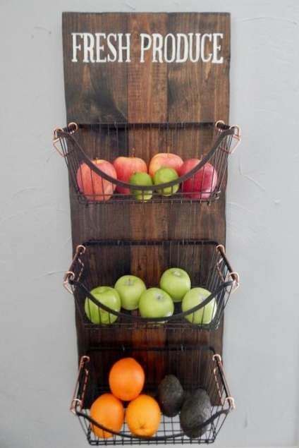 44 Super Ideas Wall Storage Diy Fruits Basket Kitchen Wall Storage