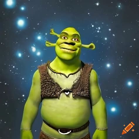 Realistic Shrek Character Floating In Space On Craiyon