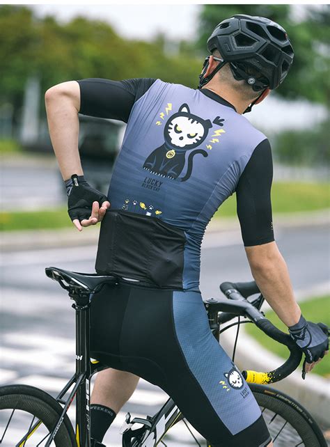 skull monton men s short sleeve cycling jersey black cat cycling outfit men short sleeve