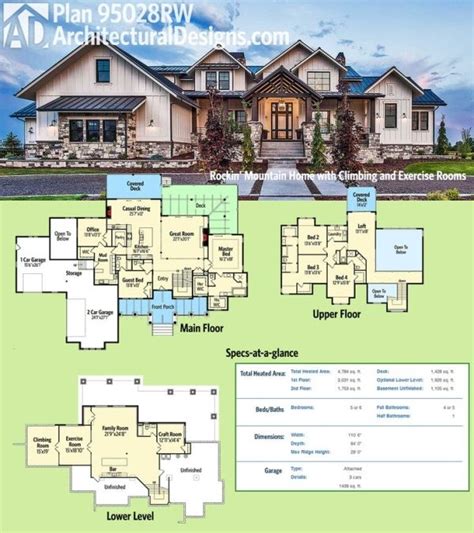 Architectural Designs House Plan 95028rw Has A Dramatic Exterior With A