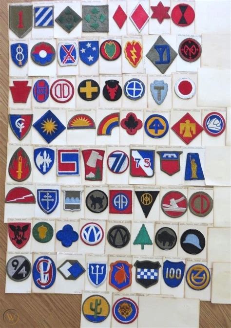Lot Of 66 Vintage Ww Ii Era U S Army Division Patches 1812247471