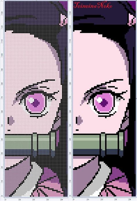 Pin De Hehehehejk En Anime Pixel Art Dibujos De Puntos Dise Os De Punto De Cruz Arte De