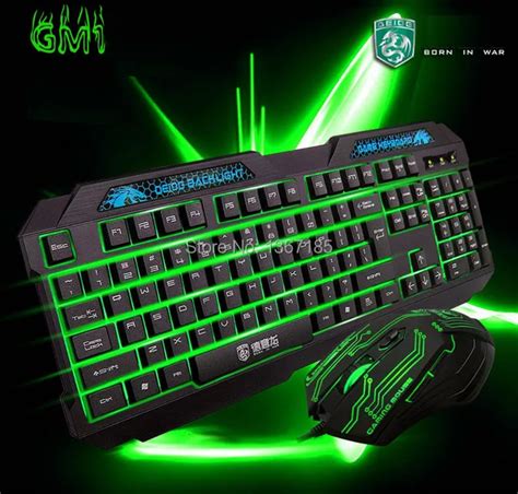 6d Usb Wired Gaming Mouse And Keyboard Combo Backlit Optical Original