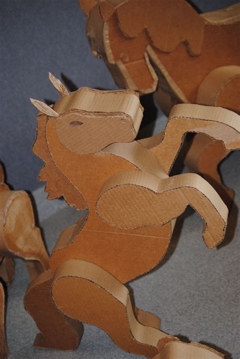 James Grashow Inspired Cardboard Animals Recycle Up Project Paper