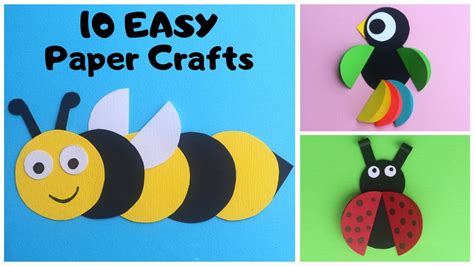 10 Easy Paper Crafts For Kids Paper Circle Crafts Diy Paper Toys