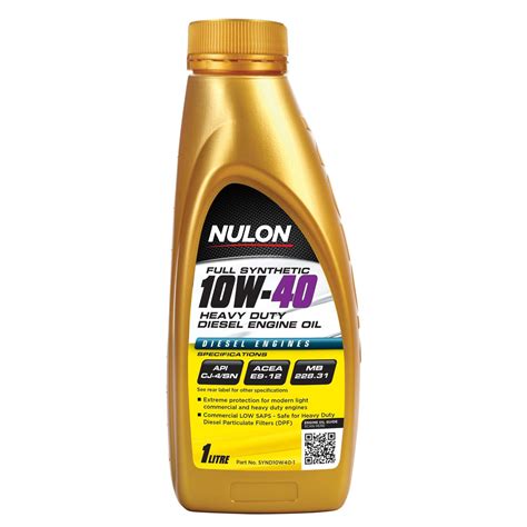 Nulon Full Synthetic 10w40 Heavy Duty Diesel Engine Oil 1 Litre — A1