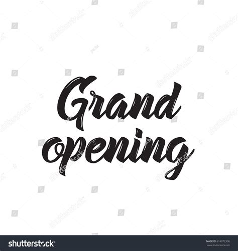 Grand Opening Text Design Vector Calligraphy Stock Vector Royalty Free