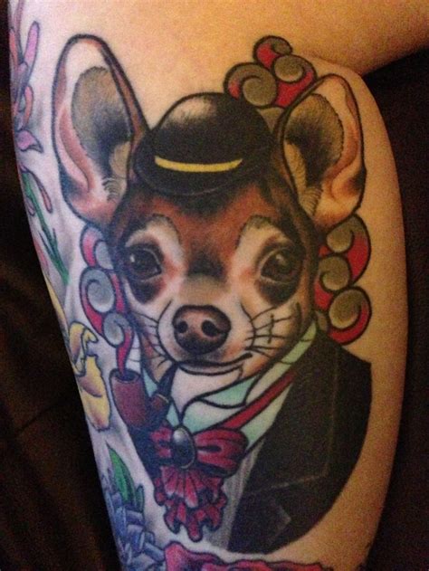 Amazing Chihuahua Tattoo Gotta Get Me Something Like This Chihuahua