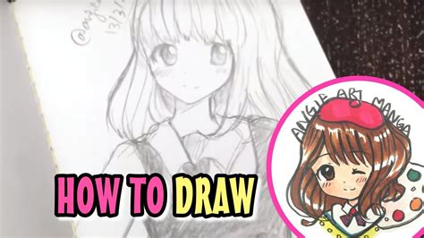 Drawing Anime Manga Girl Real Time Youtube