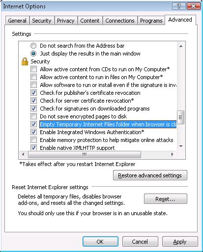 Internet Explorer Settings Powerserver Toolkit User Guide