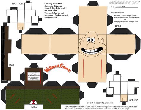 Wallace Papercraft Toy Free Printable Papercraft Templates