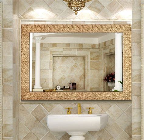 Toppay Framed Bathroom Mirrors For Wall Gold Details Can Be Found