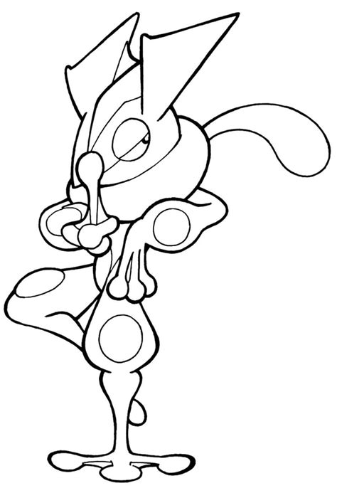 Greninja Pokemon Coloring Page Anime Coloring Pages