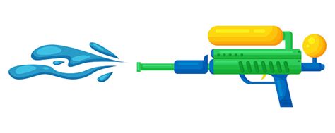 Water Gun Fight Stock Illustration Download Image Now Aiming Arts