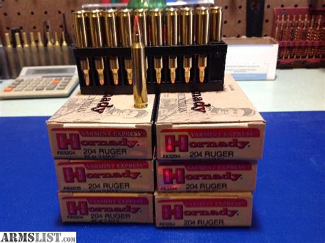 Armslist For Sale Hornady 204 Ruger Ammo