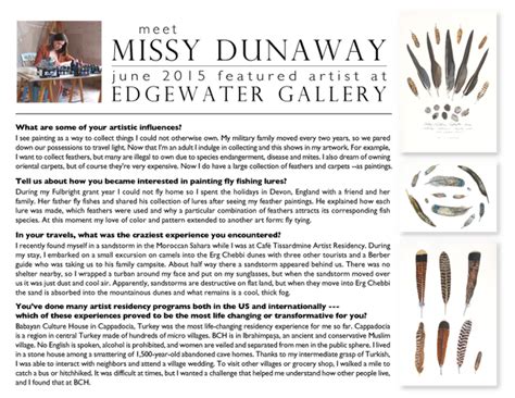 A Moment With Missy Dunaway Edgewater Gallery