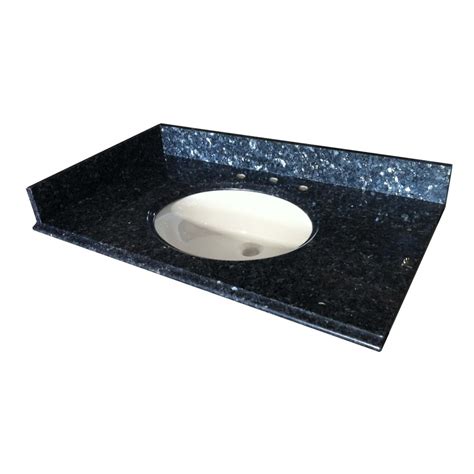Allen Roth Blue Pearl Granite Undermount Bathroom Vanity Top Common