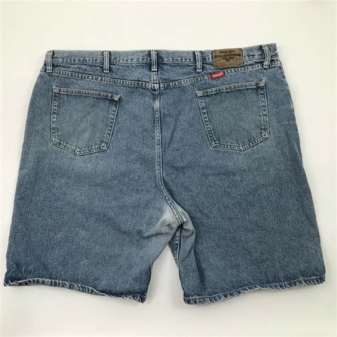 Wrangler Mens Size 48 Jean Shorts Relaxed Fit Denim Jorts Adult Straight Loose Shorts