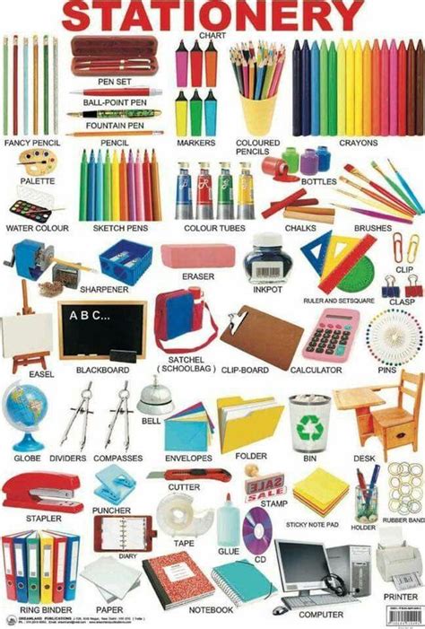 Stationary Office Supplies School Supplies Picture Dictionary