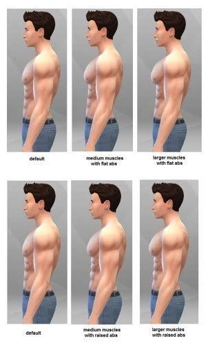 Bigger Chestab Muscles For Males By Linkster123 At Mod The Sims Sims