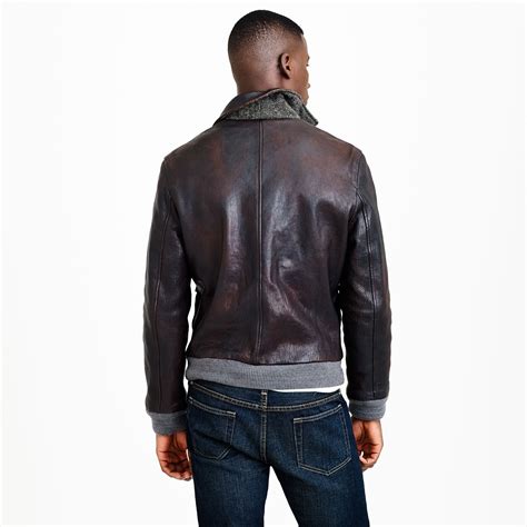 Jcrew Leather Flight Jacket In Brown For Men Suede Brown Lyst