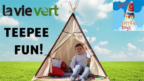 Kids Play Tent For Indoor Or Outdoor Play Lavievert Teepee Youtube