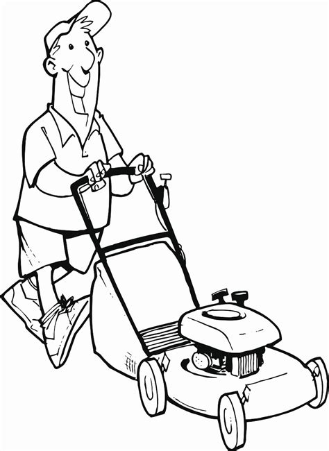 Lawn Mower Coloring Page At Free Printable Colorings