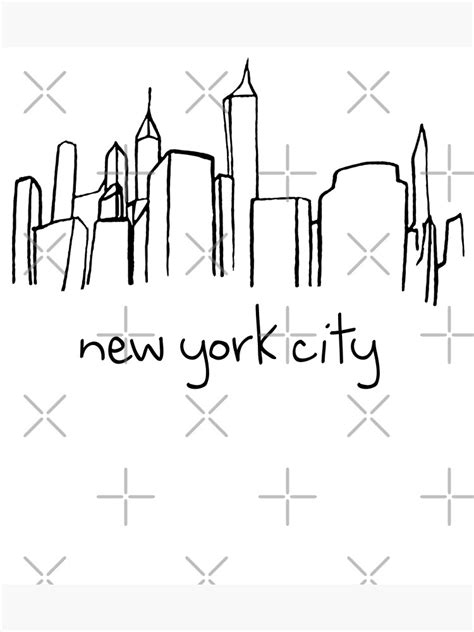 New York City Skyline Poster For Sale By Jordansseay Redbubble