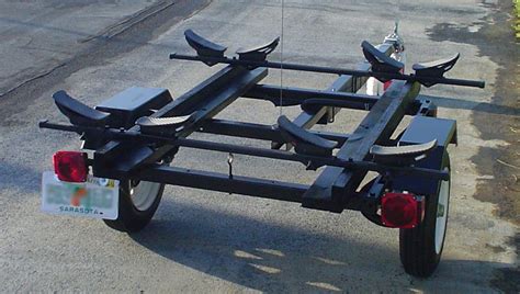 Kayak Trailer Sans Kayaks Kayaking Gear Kayak Camping Canoe And