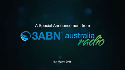 3abn Australia Radio Special Announcement 5th March 2015 Youtube
