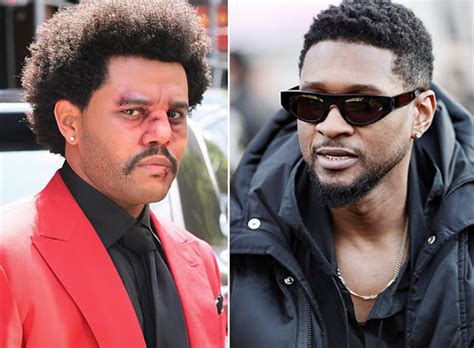 Fans shared their reactions to the weeeknd's new face on twitter. Apex Coture Magazine : Did Usher Put Them Hands On The Weeknd?
