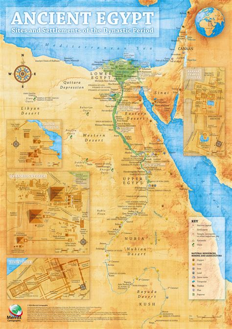 Ancient Egypt Map Illustrative Overview Map Highlighting The Main