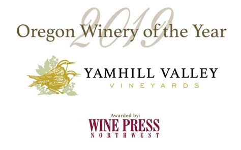 2019 Oregon Winery Of The Year Graphic With Yamhill Valley Vineyards