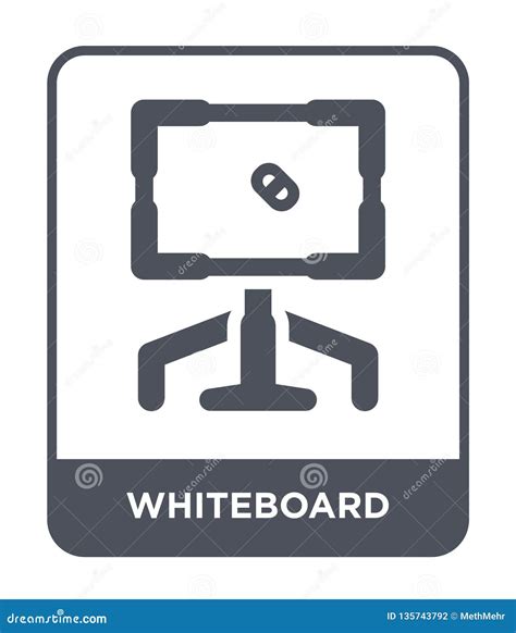 Whiteboard Icon In Trendy Design Style Whiteboard Icon Isolated On